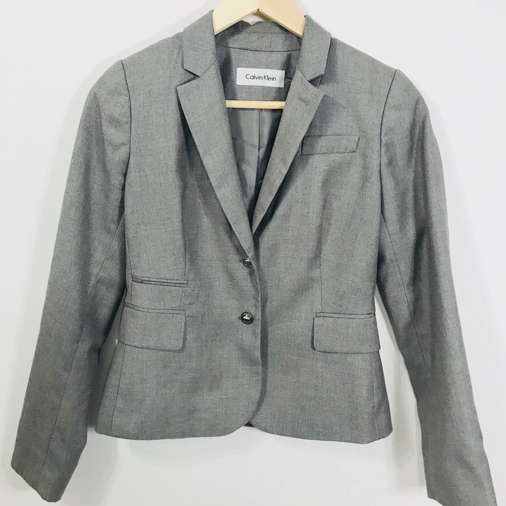 Calvin Klien grey blazer woman's SZ 2P